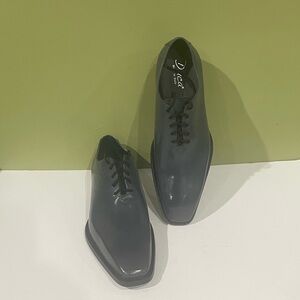 Duca shoes dressy leather calf gray Oxford size 11